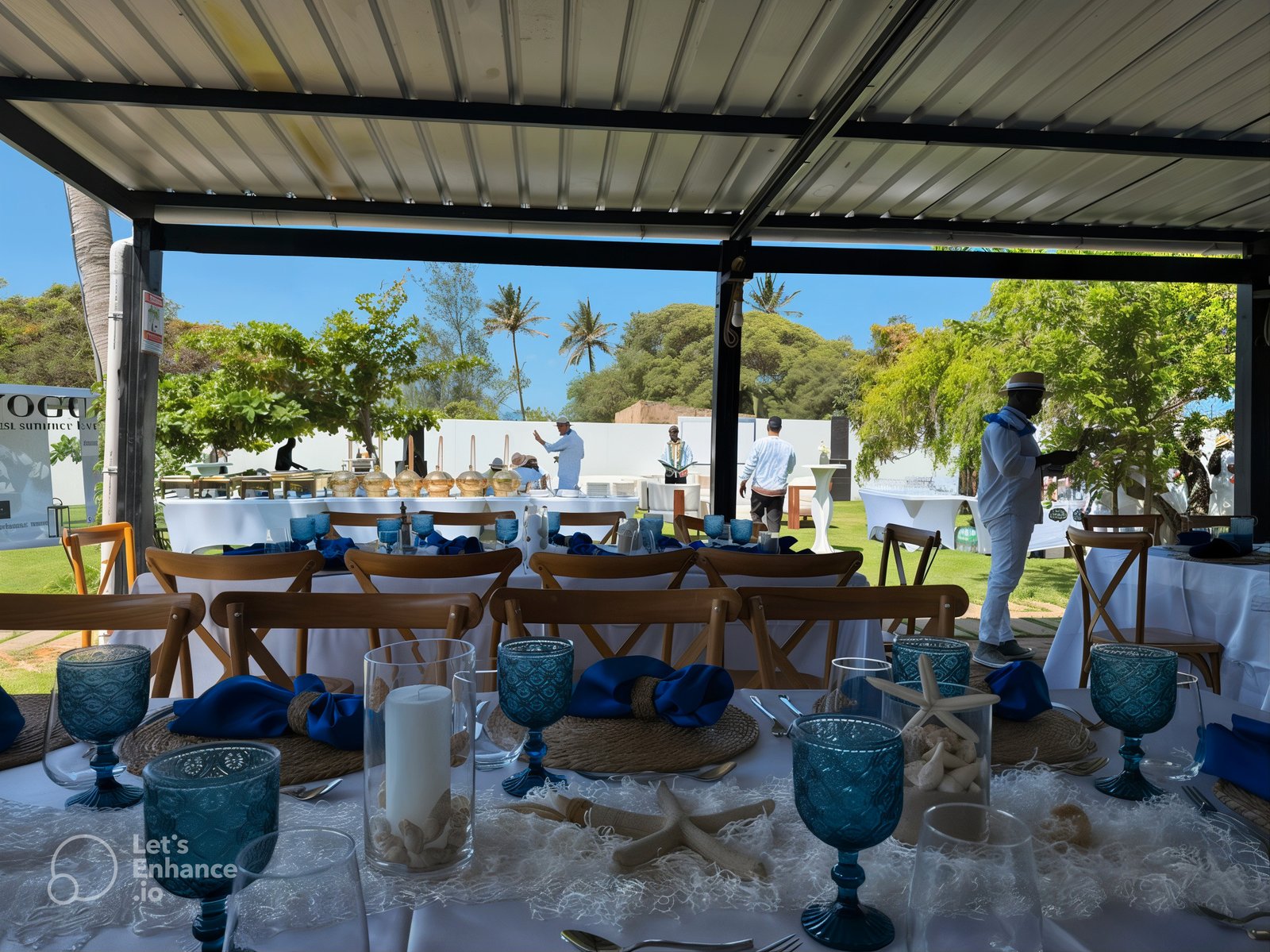 Mesa decorada para casamento na Ruinas do Sol